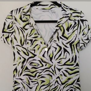 Zenergy Golf by Chicos Sz 0 Collar Shirt